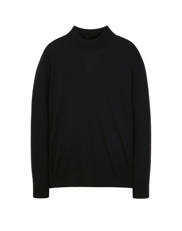 블랙《Merino Silky》모크넥 스웨터