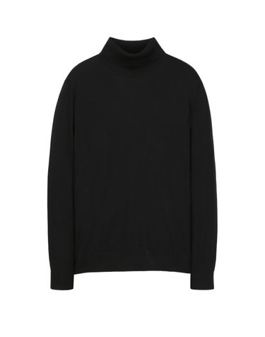 블랙《Merino Silky》풀터틀 스웨터