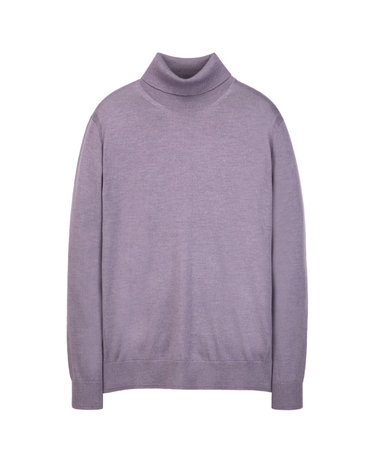다크퍼플《Merino Silky》풀터틀 스웨터