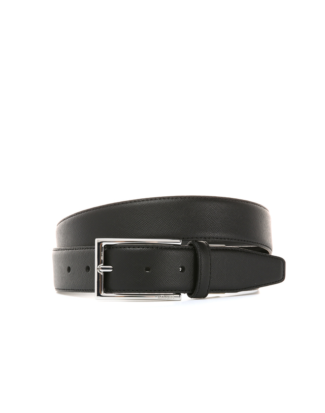 알레그리 블랙《Premium Leather》[Made in Italy] 사피아노 비조 벨트 착용컷
