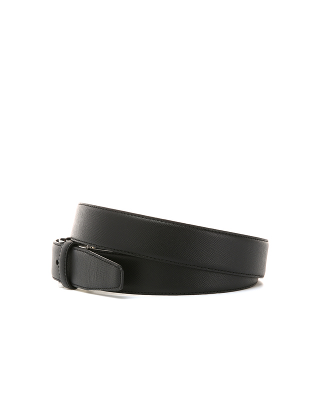 알레그리 블랙《Premium Leather》[Made in Italy] 사피아노 비조 벨트 착용컷