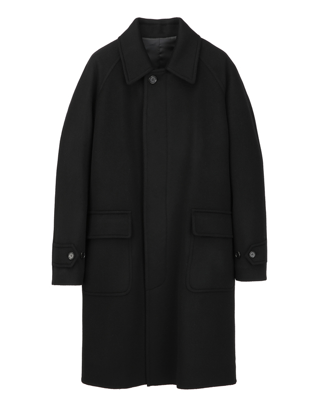 알레그리 블랙《Cashmere 30》핸드메이드 캐주얼 발마칸 코트 착용컷