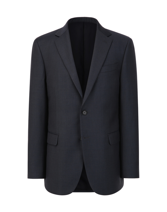 알레그리 E.Zegna 그레이쉬블루《TECH TAILORING》 솔리드 수트 자켓 탁한 블루 착용컷