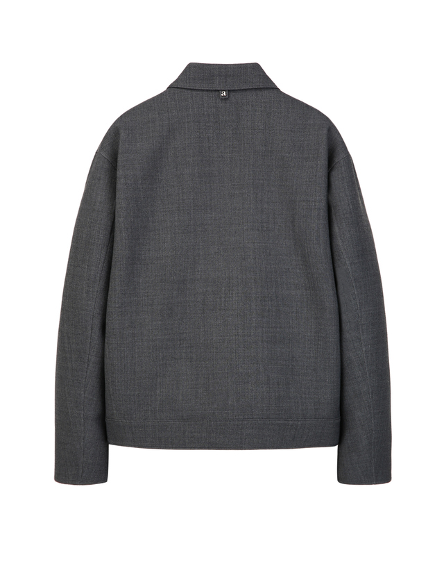 알레그리 챠콜《Fall Wool Blended》핸드메이드 블루종 [셋업] 차콜 그레이 착용컷