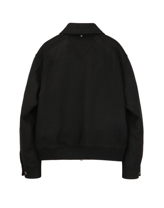 알레그리 블랙《Wool Cashmere》핸드메이드 블루종 점퍼 착용컷
