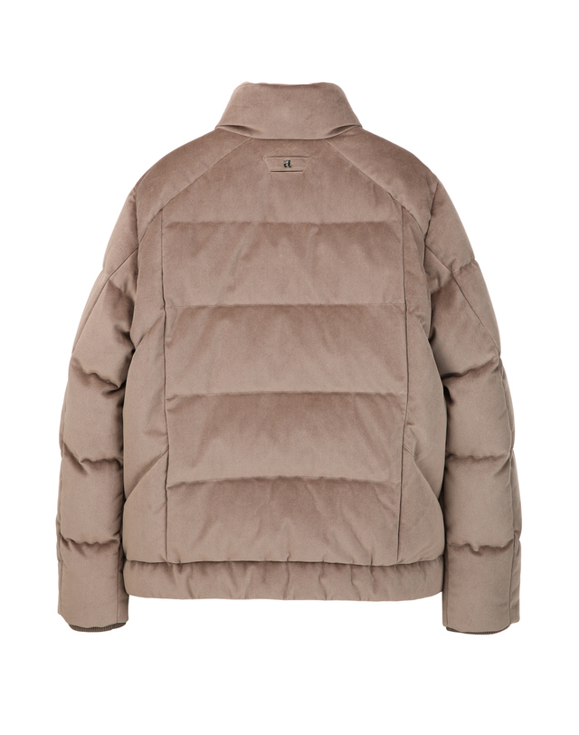 알레그리 베이지 《Twill Velour》 [Siberian Goose] 푸퍼 점퍼 착용컷