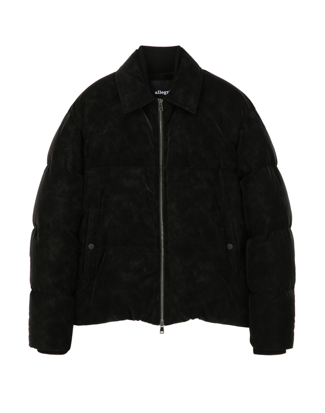 알레그리 블랙《Velour Twill》[Siberian Goose] 푸퍼 점퍼 착용컷