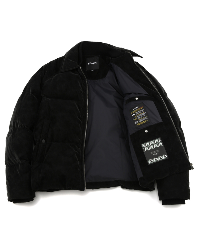 알레그리 블랙《Velour Twill》[Siberian Goose] 푸퍼 점퍼 착용컷
