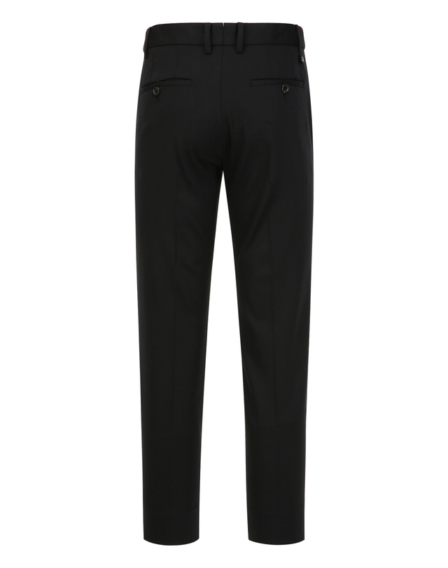 알레그리 블랙 울 블렌드 [Slim Fit] 에션셜 슬랙스 착용컷