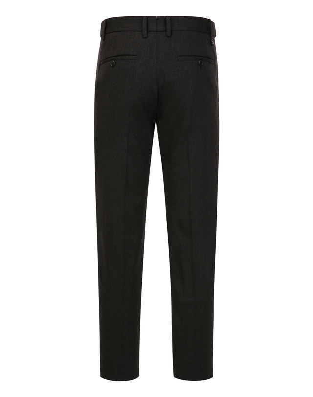 알레그리 다크그레이 울 블렌드 [Slim Fit] 에션셜 슬랙스 진한 그레이 착용컷
