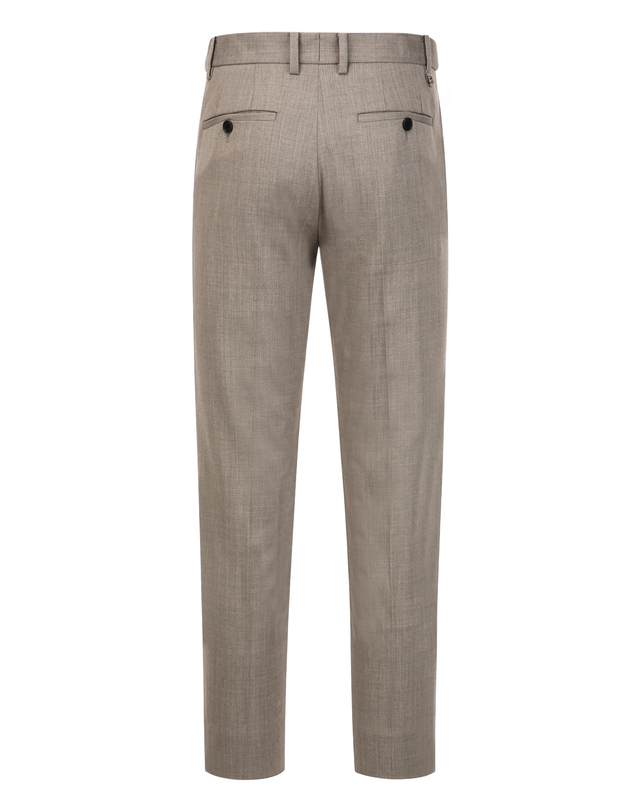 알레그리 라이트브라운 울 블렌드 [Slim Fit] 에션셜 슬랙스 밝은 브라운 착용컷