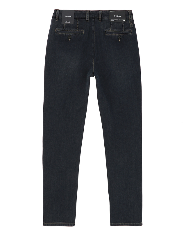 알레그리 다크네이비《Tailored Trousers》슬림 원 턱 핏 데님 진한 네이비 착용컷