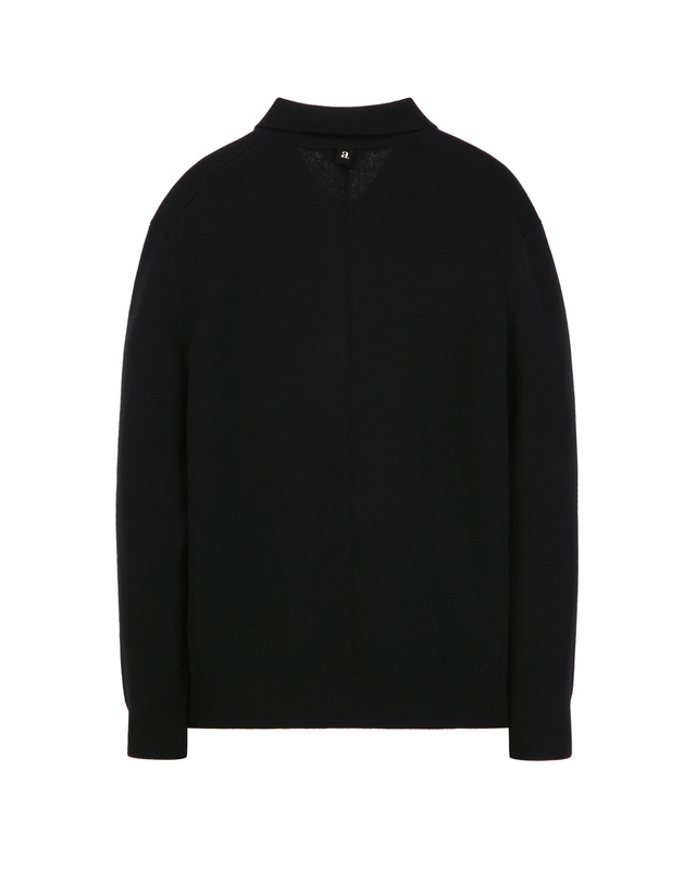 알레그리 블랙《Mild Cashmere 10》 카라 스웨터 착용컷