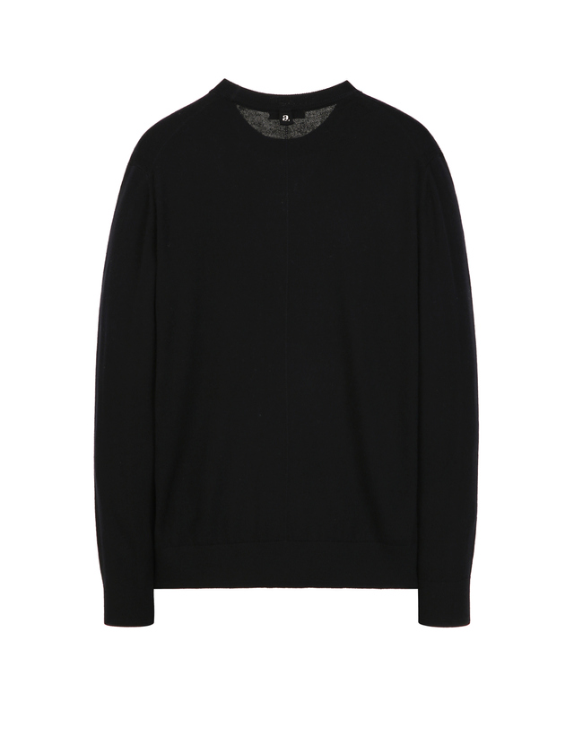 알레그리 블랙《Merino Silky》라운드 스웨터 착용컷