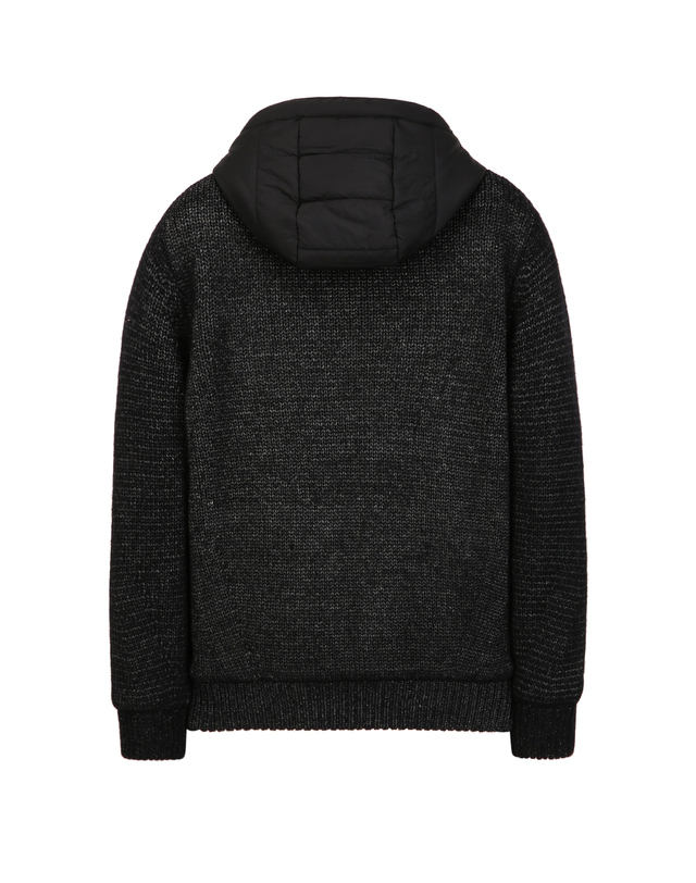 알레그리 블랙《2Tone Wool》하이브리드 패딩 점퍼 착용컷