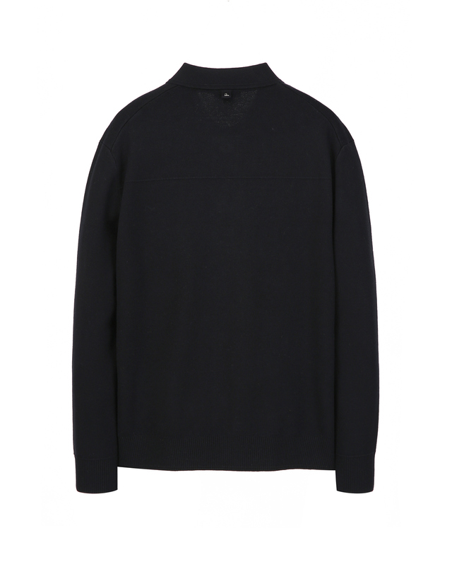 알레그리 블랙《Milano Wool》카라넥 가디건 착용컷