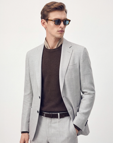 라이트 그레이 PIACENZA 《Cashmere Silk》Luxury 블레이져(셋업)