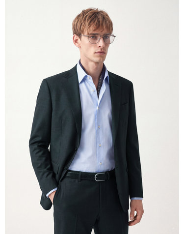 다크터콰이즈블루 ZEGNA《TECH TAILORING》솔리드 수트