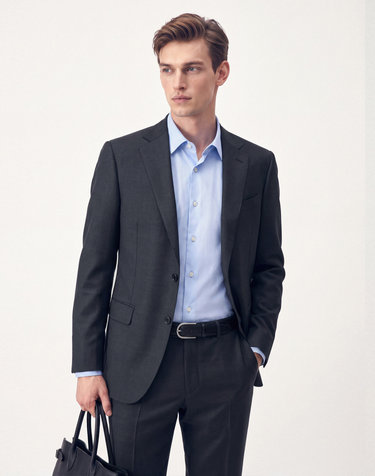 챠콜그레이 LORO PIANA 《TECH TAILORING》  마이크로 패턴 프리미엄 수트