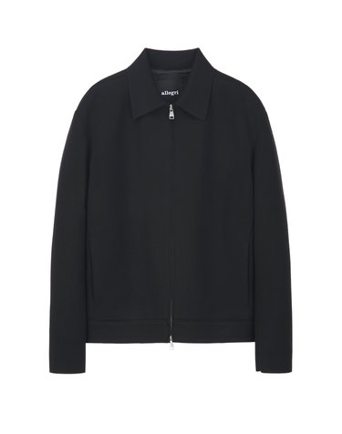 블랙《WoolMilano》Minimal 카라 점퍼