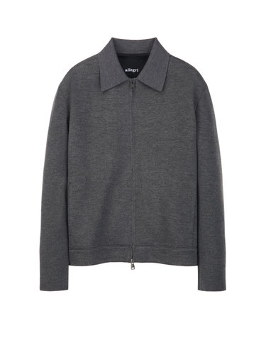 챠콜그레이《WoolMilano》Minimal 카라 점퍼