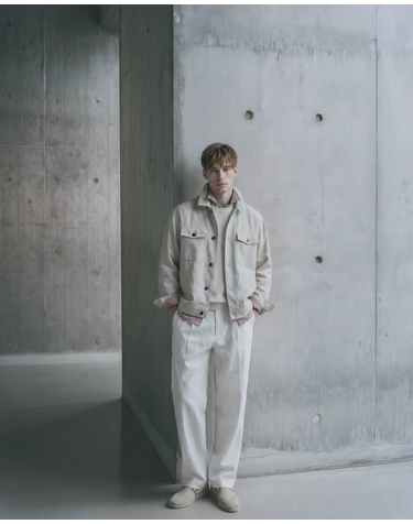 베이지《Cotton Linen》트러커 점퍼