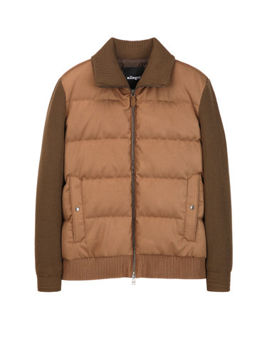 브라운《Faux Suede》[Siberian Goose] 하이브리드 점퍼