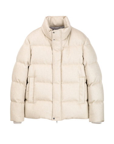 Dark Beige《Piacenza Cashmere》[Italy Goose] Down Jumper
