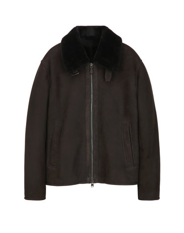 블랙 《Premium Real Shearling》 양가죽 무스탕
