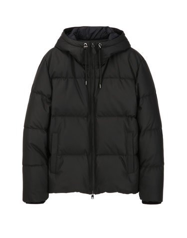 블랙《Luxury Real Leather》[Siberian Goose] 무광 양가죽 후디 다운 점퍼