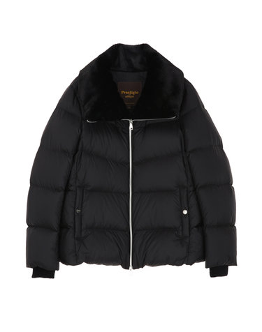 Black《Ultra-Lite》[Italian Goose] Fur Down Jumper