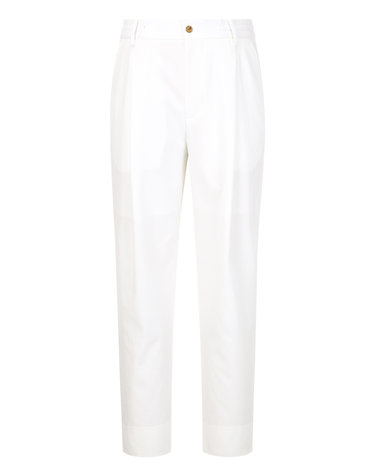 화이트《Natural Wrinkle》 [1 Tuck Tapered》팬츠