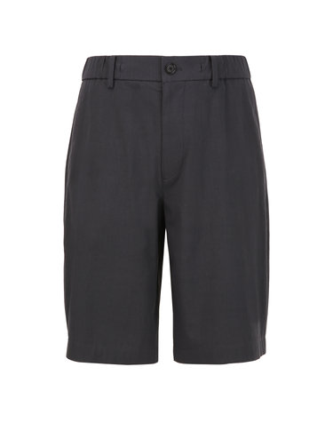 차콜그레이《Cotton Garment Washed》[Wide Fit] 하프 팬츠