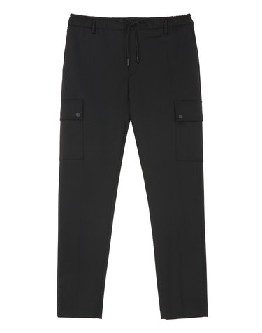 [PT Torino X allegri] 블랙 워셔블 테크 울 《ACTIVE》카고 팬츠 