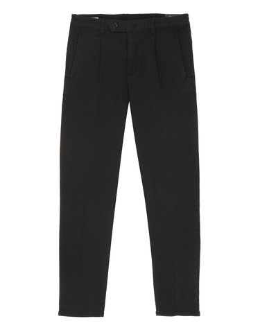 블랙《Back-Brushed》[Slim 1Tuck Fit] 데님