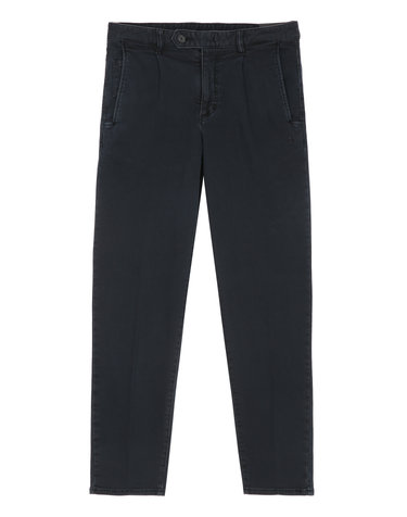 다크네이비《Back-Brushed》[Slim 1Tuck Fit] 데님