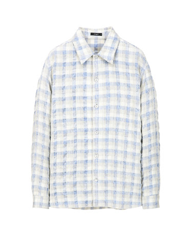 파스텔《Multi Check》[Semi-Over Fit]셔츠