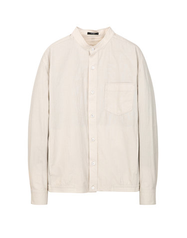 아이보리《Light Cotton》카라 집업 셔켓