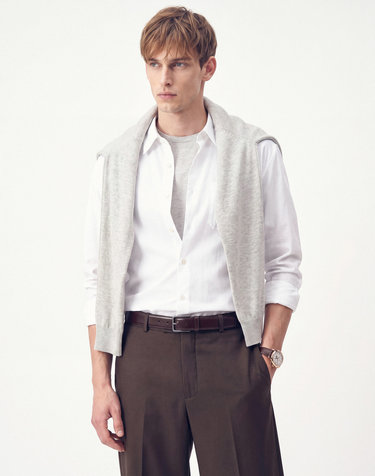 화이트 《Washed Cotton》[Comfort Fit] 셔츠