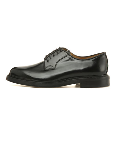 [Via ALLEGRI] Black Leather Plain Toe Classic Derby