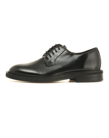 [Via ALLEGRI] Black Leather Plain Toe Casual Derby