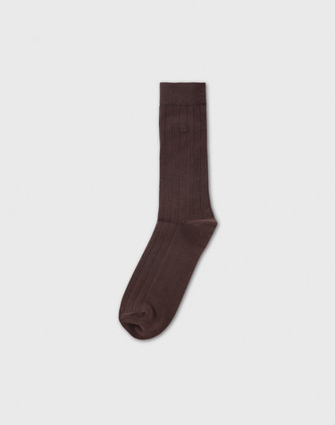 브라운 CLASSIC RIB SUIT SOCKS