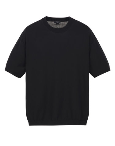 블랙《Air Cool Cotton》라운드넥 스웨터