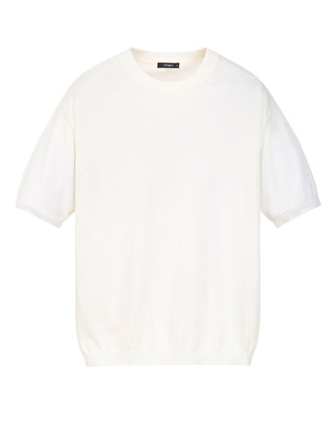 화이트《Air Cool Cotton》라운드넥 스웨터