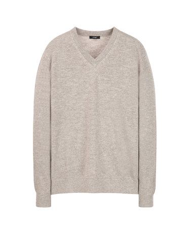 베이지 《Wool Cashmere》 Relaxed Neck 스웨터
