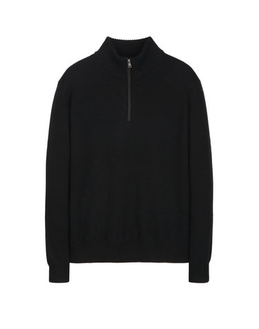 블랙《Mild Cashmere 10》반집업 스웨터