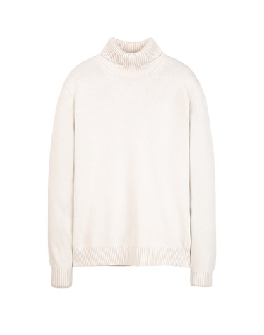 라이트베이지《Wool Cashmere》미드게이지 풀터틀 스웨터