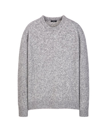 그레이《Italy Natural Wool》크루넥 스웨터