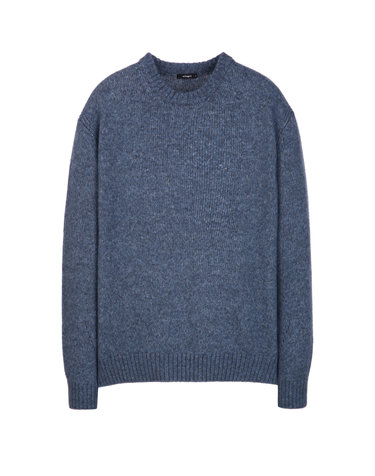 다크터콰이즈《Italy Natural Wool》크루넥 스웨터