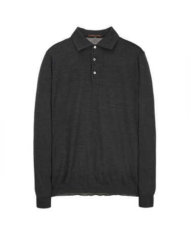 차콜그레이《Royal Merino》카라넥 스웨터